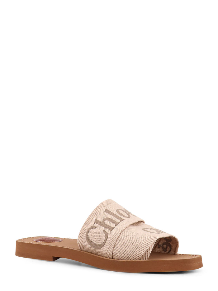 Chloè Sandals Blushy Beige Lino/gomma