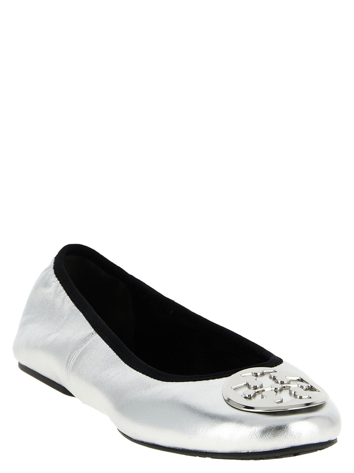 Reva Travel ballet flats Silver Ovine Leather Nylon Flat Shoes