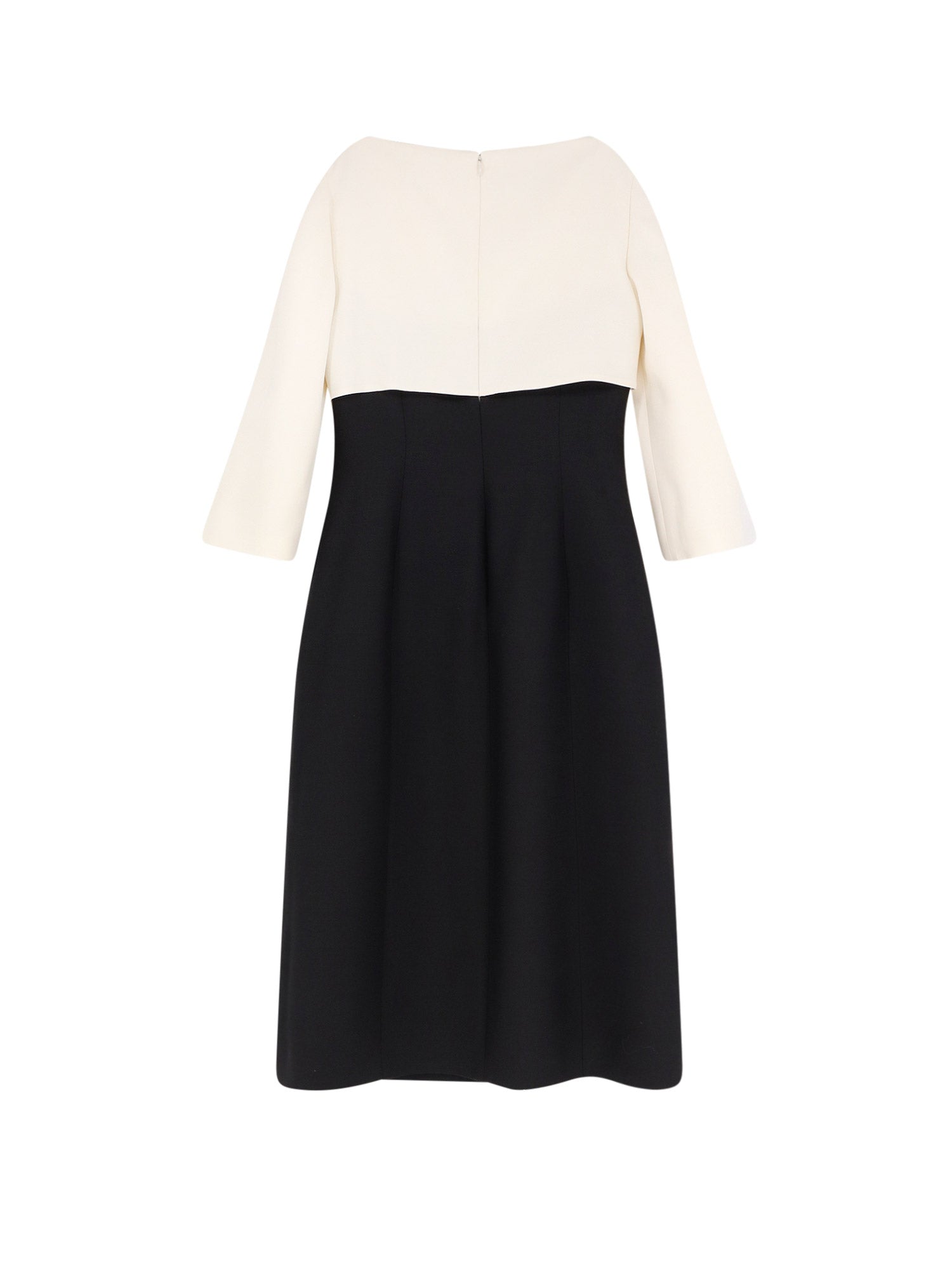Valentino Dresses Nero Avorio Virgin Wool Silk