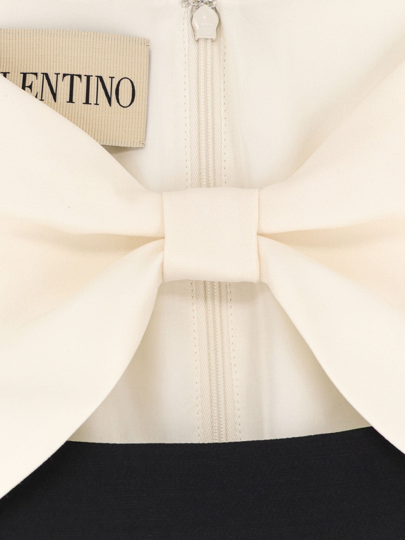 Valentino Dresses Nero Avorio Virgin Wool Silk