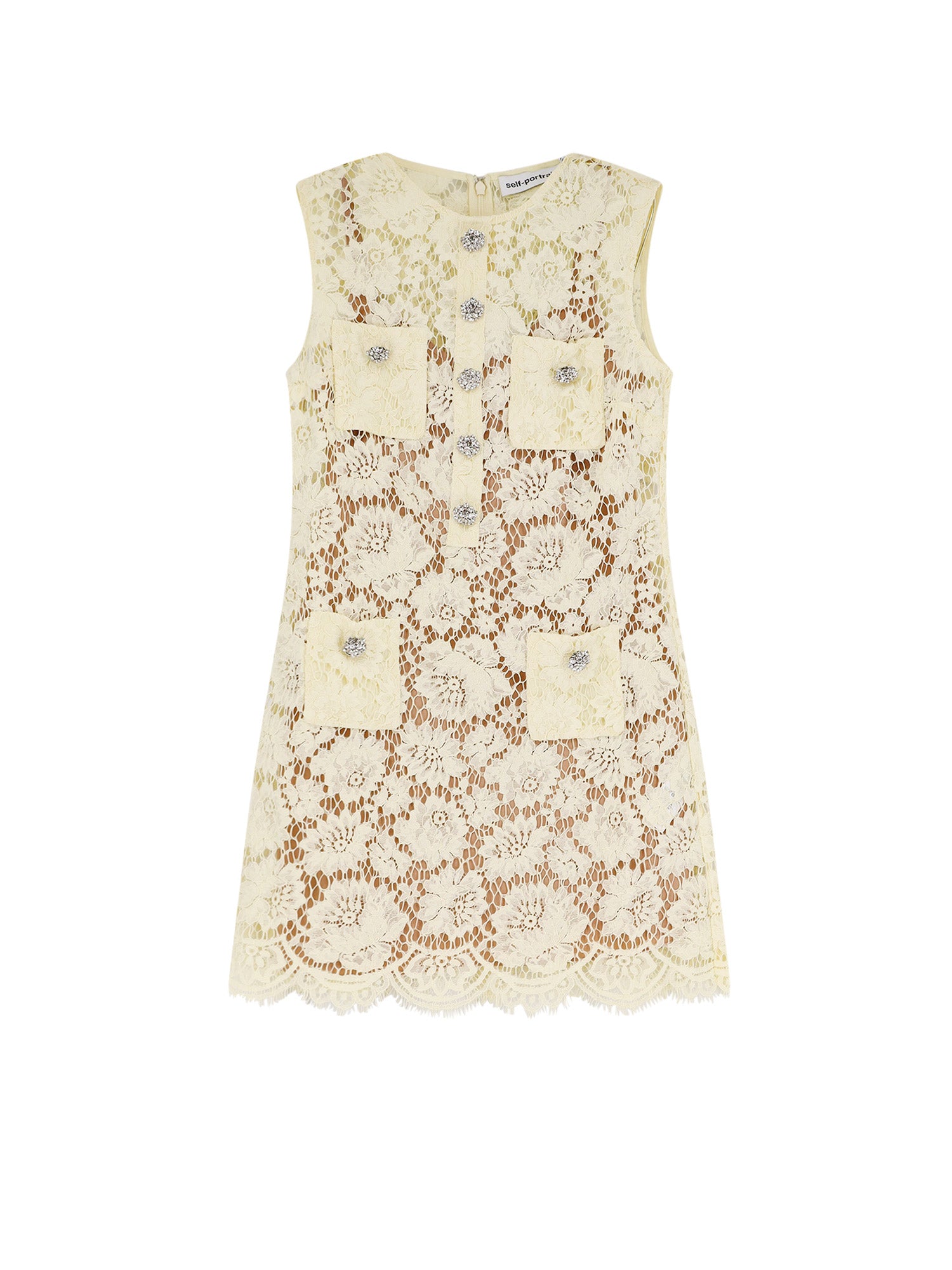 SELF PORTRAIT Dresses Yellow Poliammide Cotone Viscosa