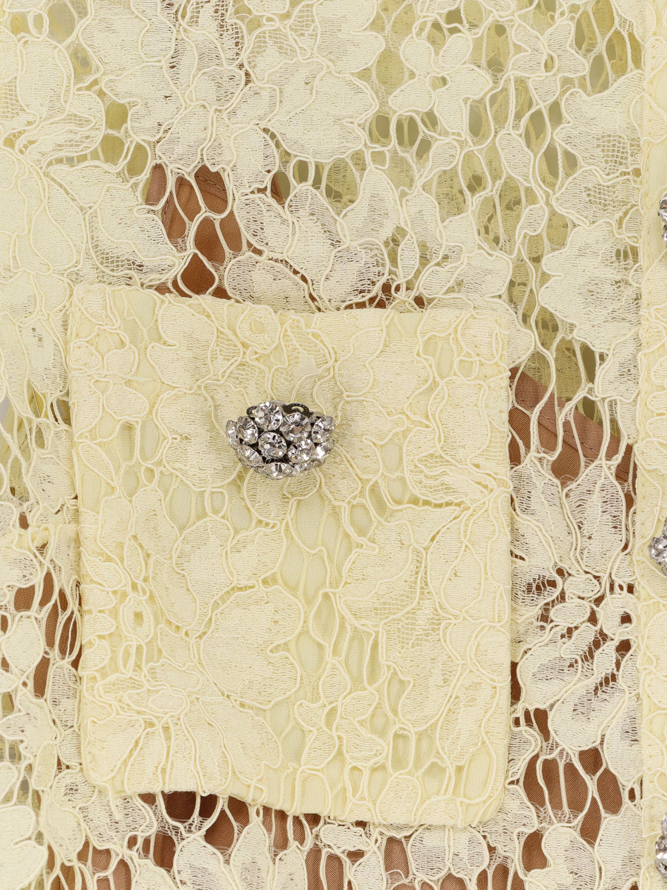 SELF PORTRAIT Dresses Yellow Poliammide Cotone Viscosa