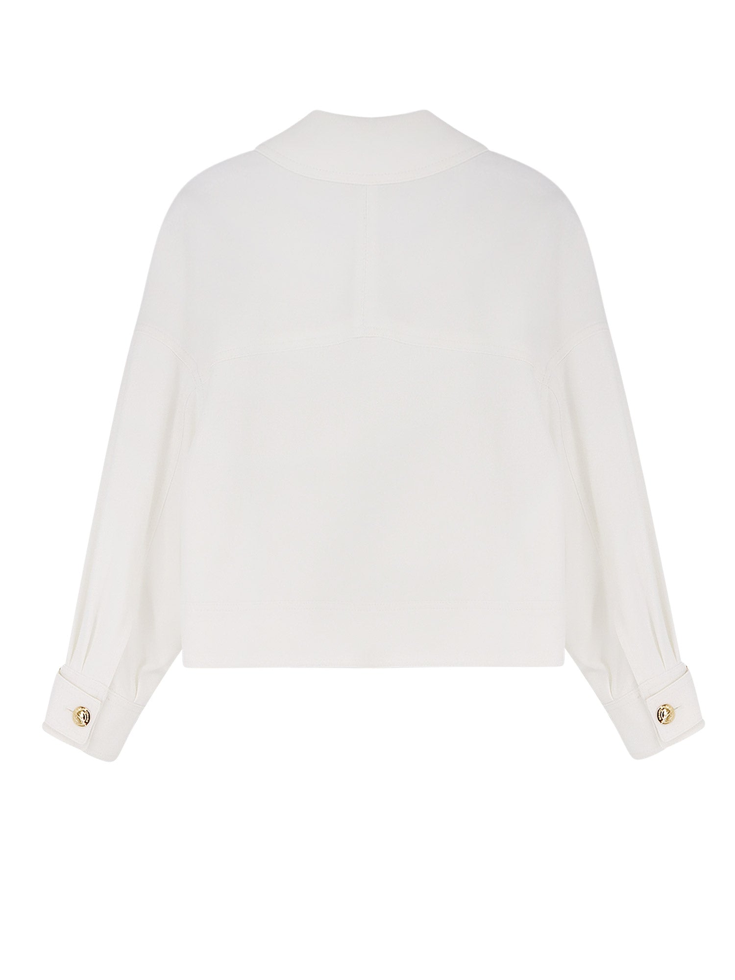 Elisabetta Franchi Jackets Ivory Viscosa Elastan