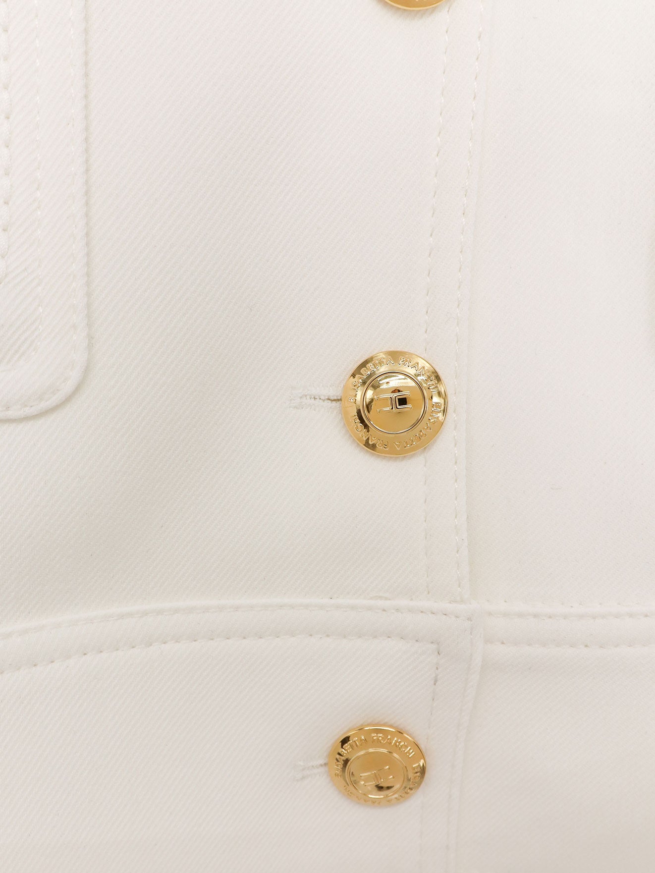 Elisabetta Franchi Jackets Ivory Viscosa Elastan