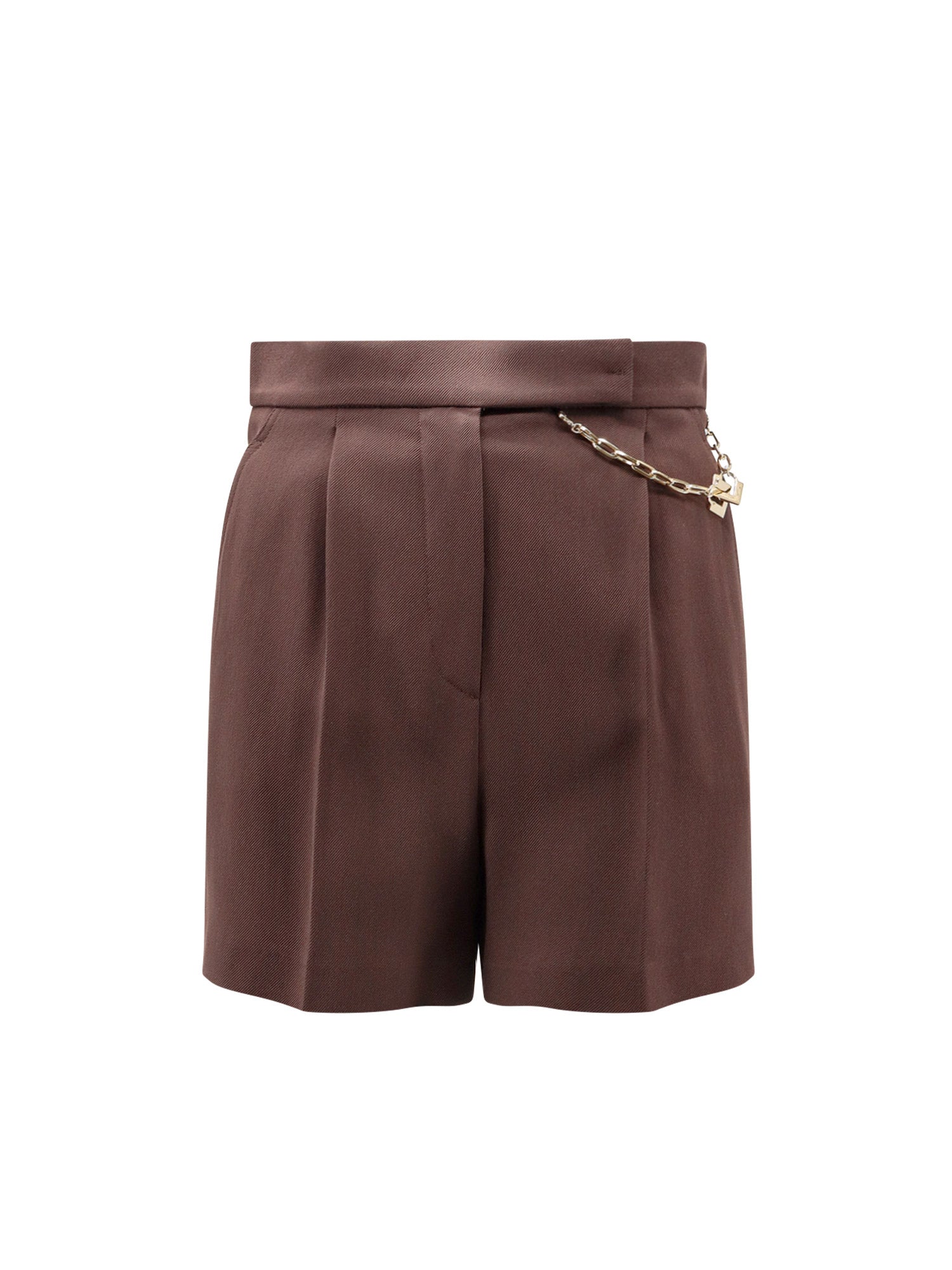 Elisabetta Franchi Shorts Brown Viscosa Elastan