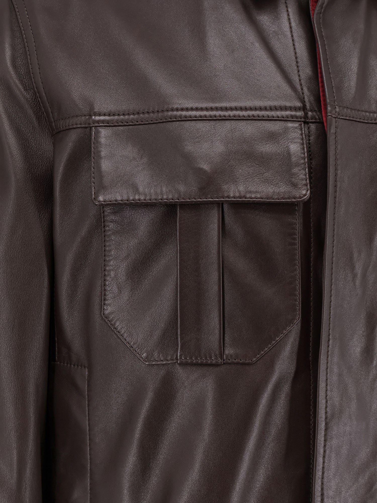 Brunello Cucinelli Jackets Testa Di Moro Rubino Pelle