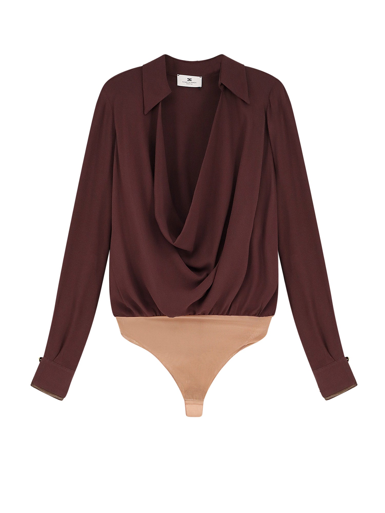 Elisabetta Franchi Shirts Brown Viscosa