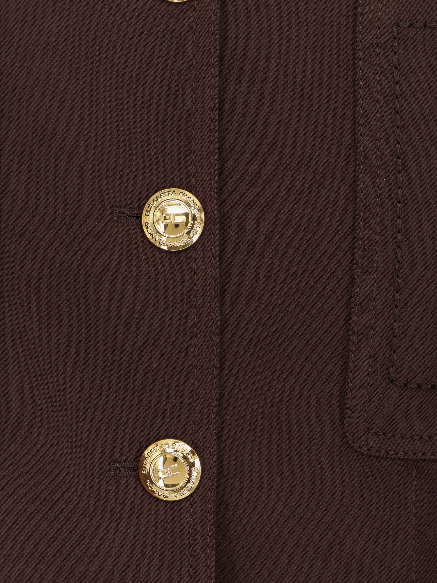 Elisabetta Franchi Jackets Brown Viscosa Elastan