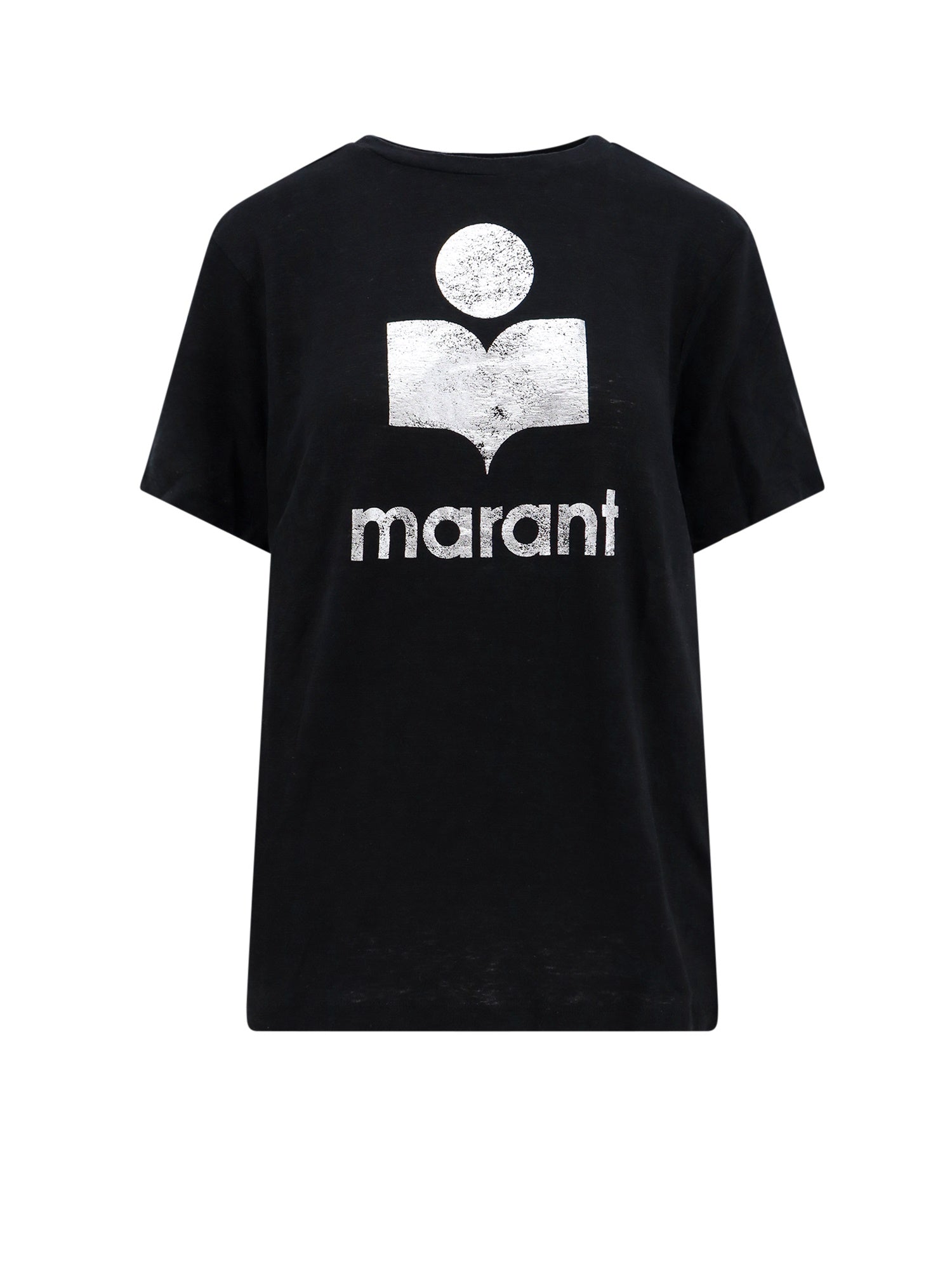 MARANT ETOILE T-shirts and Polos Black Lino