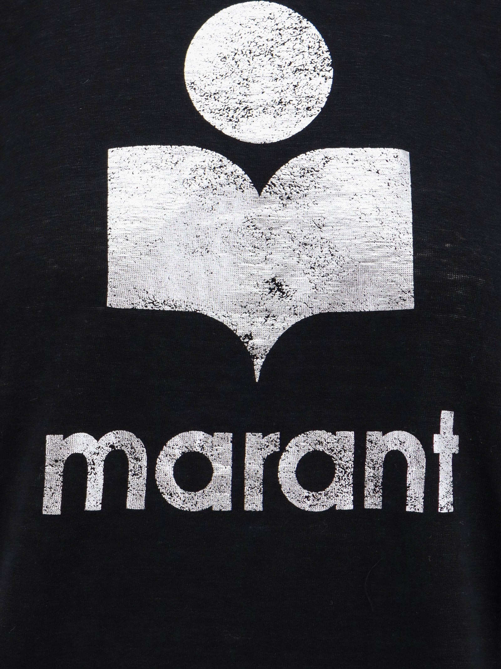 MARANT ETOILE T-shirts and Polos Black Lino