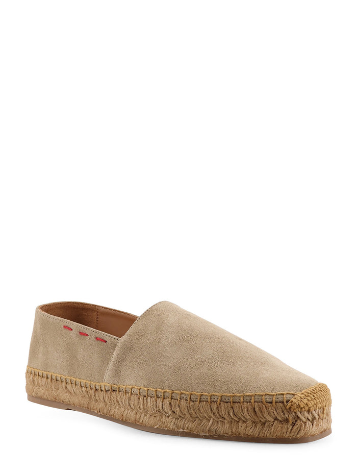 KITON CIRO PAONE Flat shoes Sand Suede/rafia