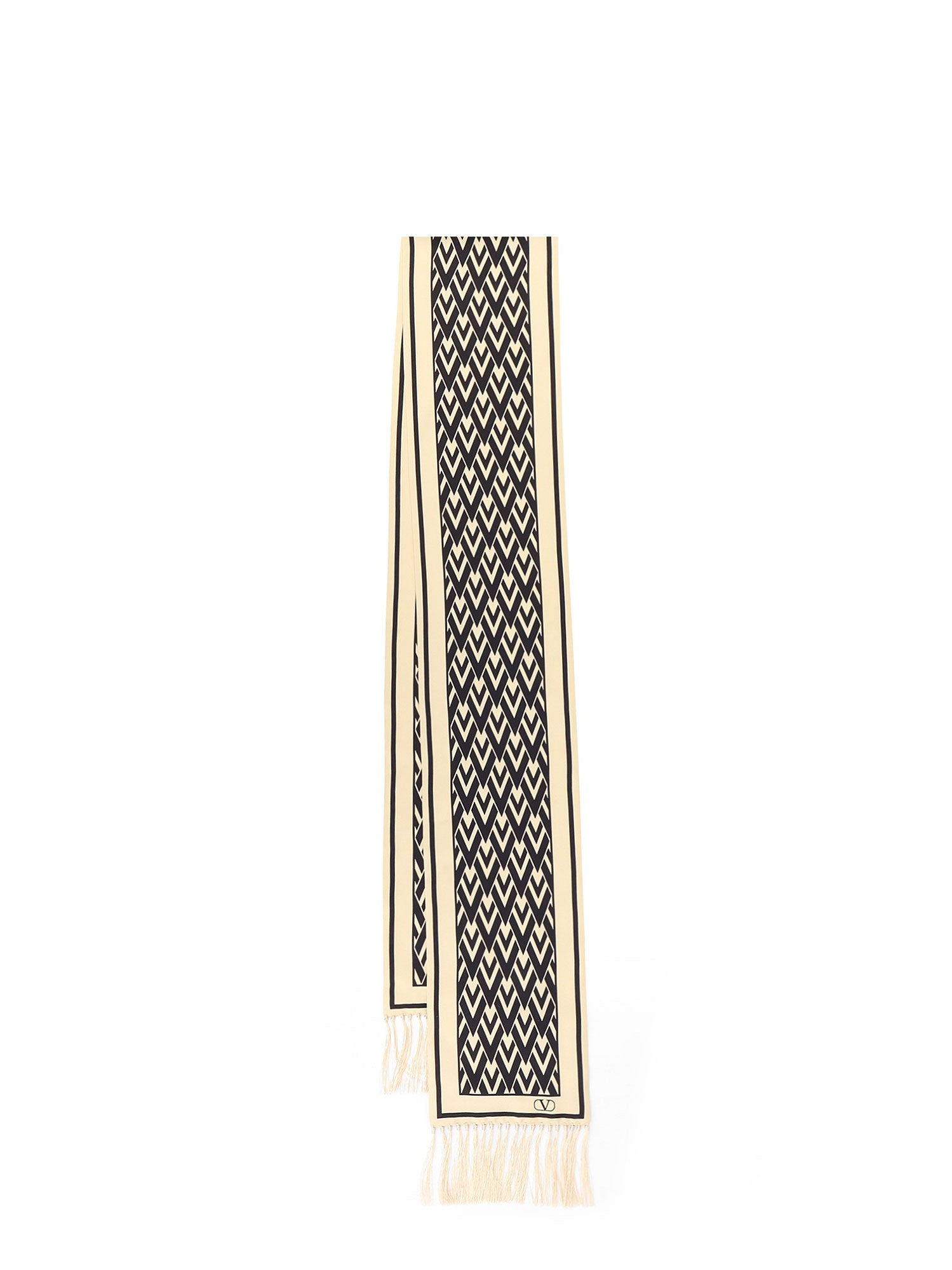 Valentino Garavani Scarfs Crema Nero Seta