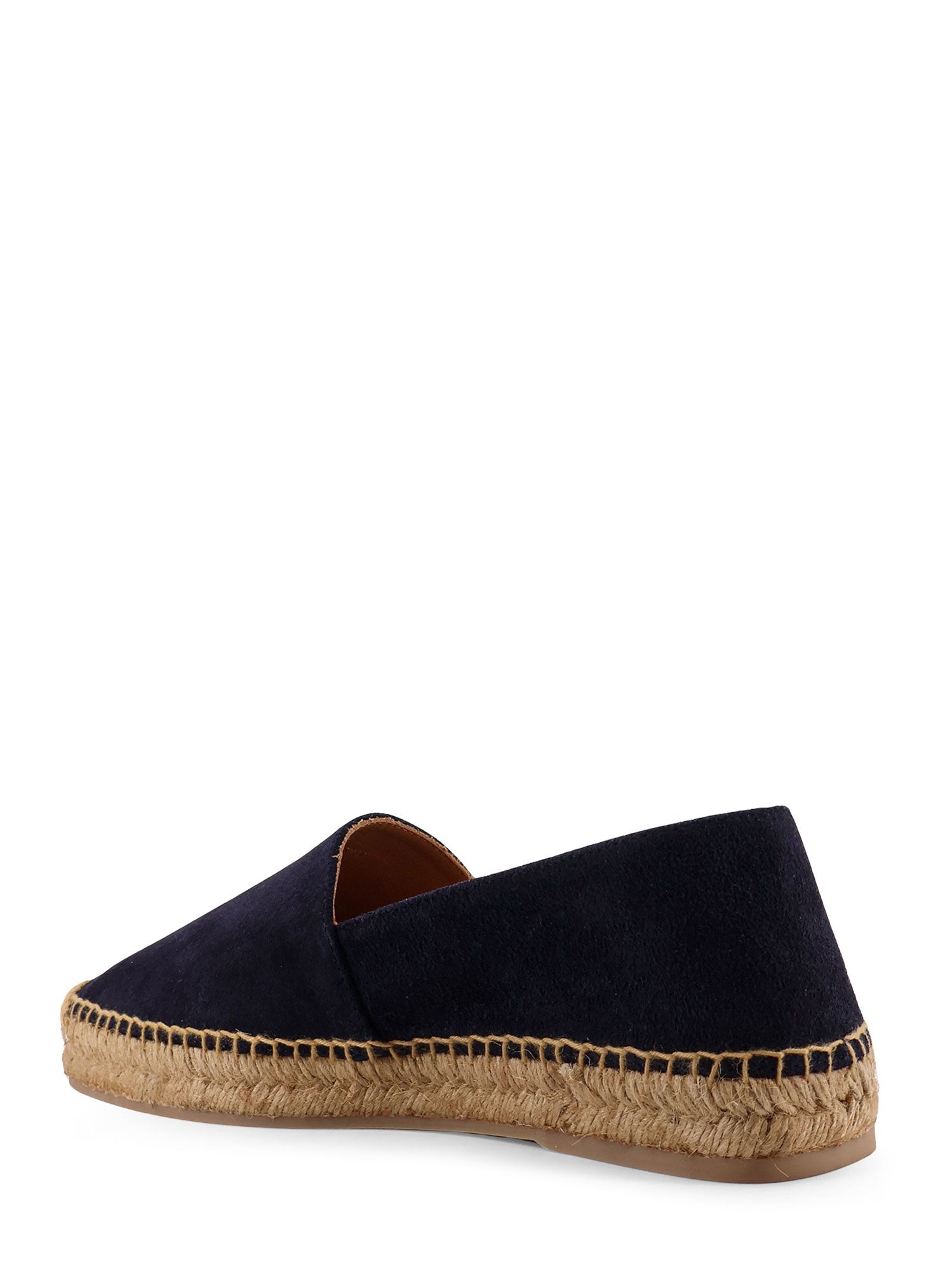 KITON CIRO PAONE Flat shoes Blue Suede/rafia