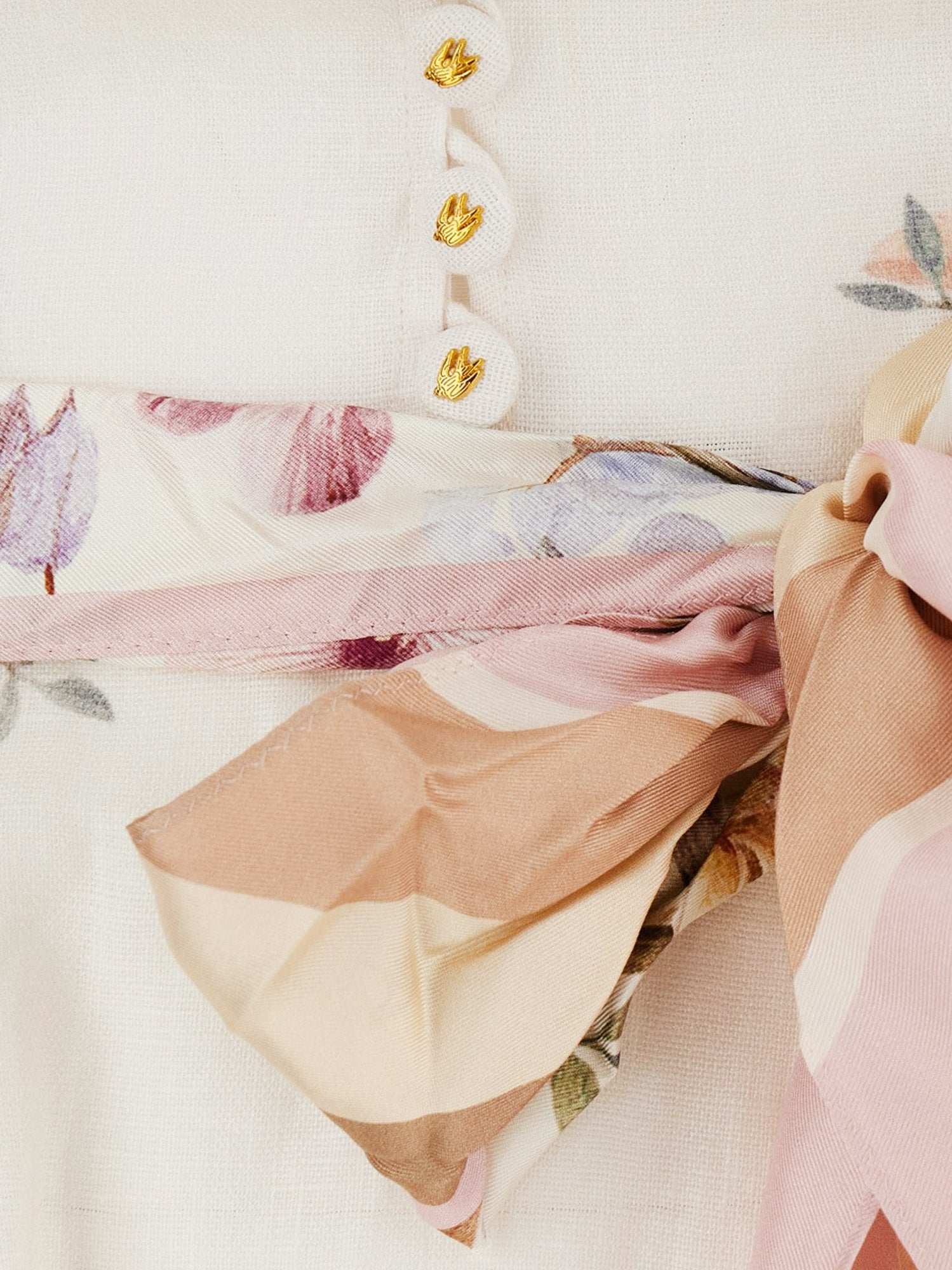 Zimmermann Dresses Cream Aviary Lino