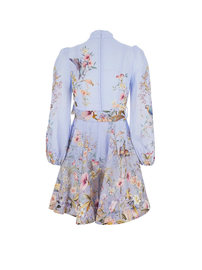 Zimmermann Dresses Blue Aviary Lino