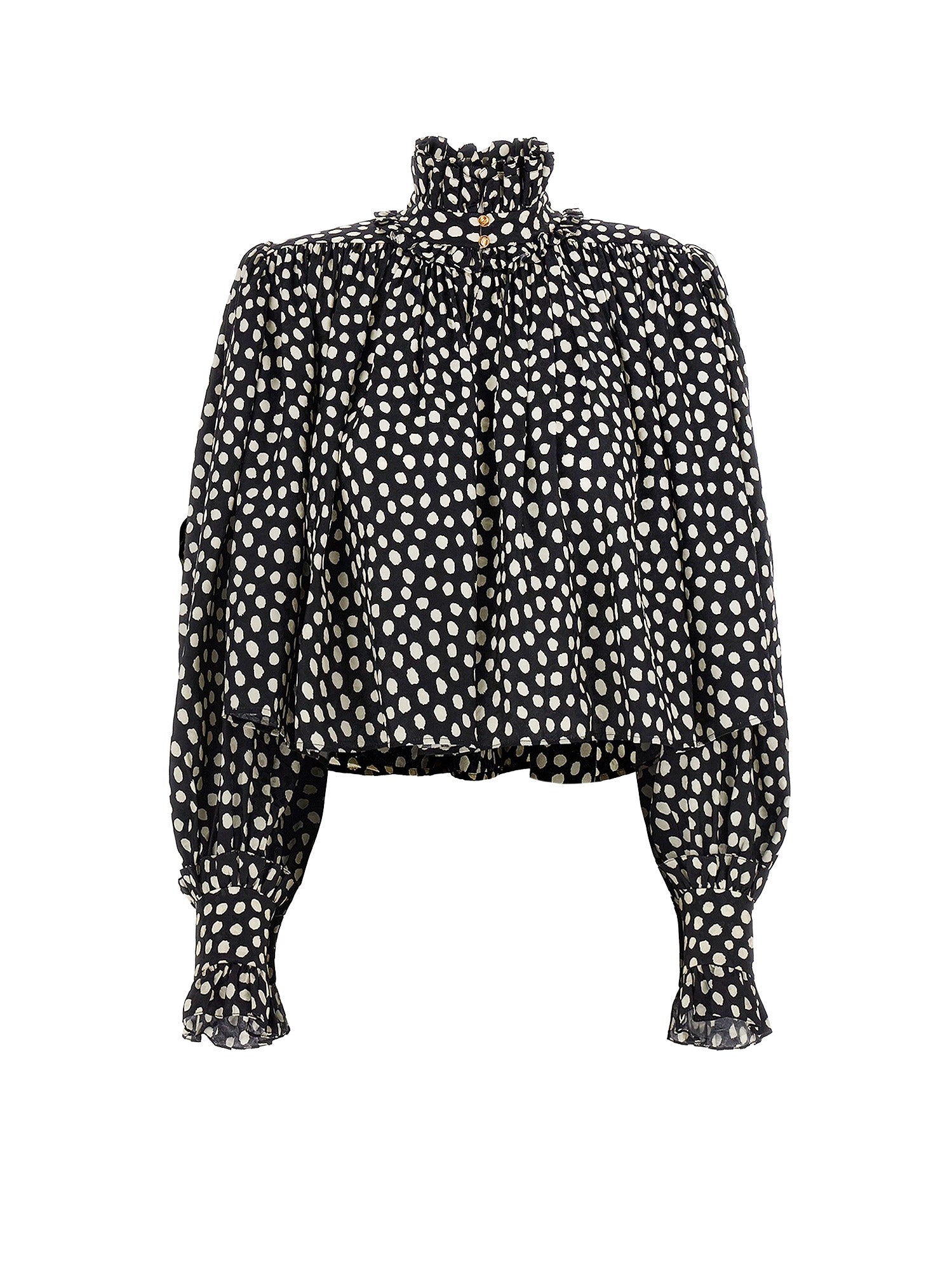 Chloè Shirts Black - Beige 1 Seta