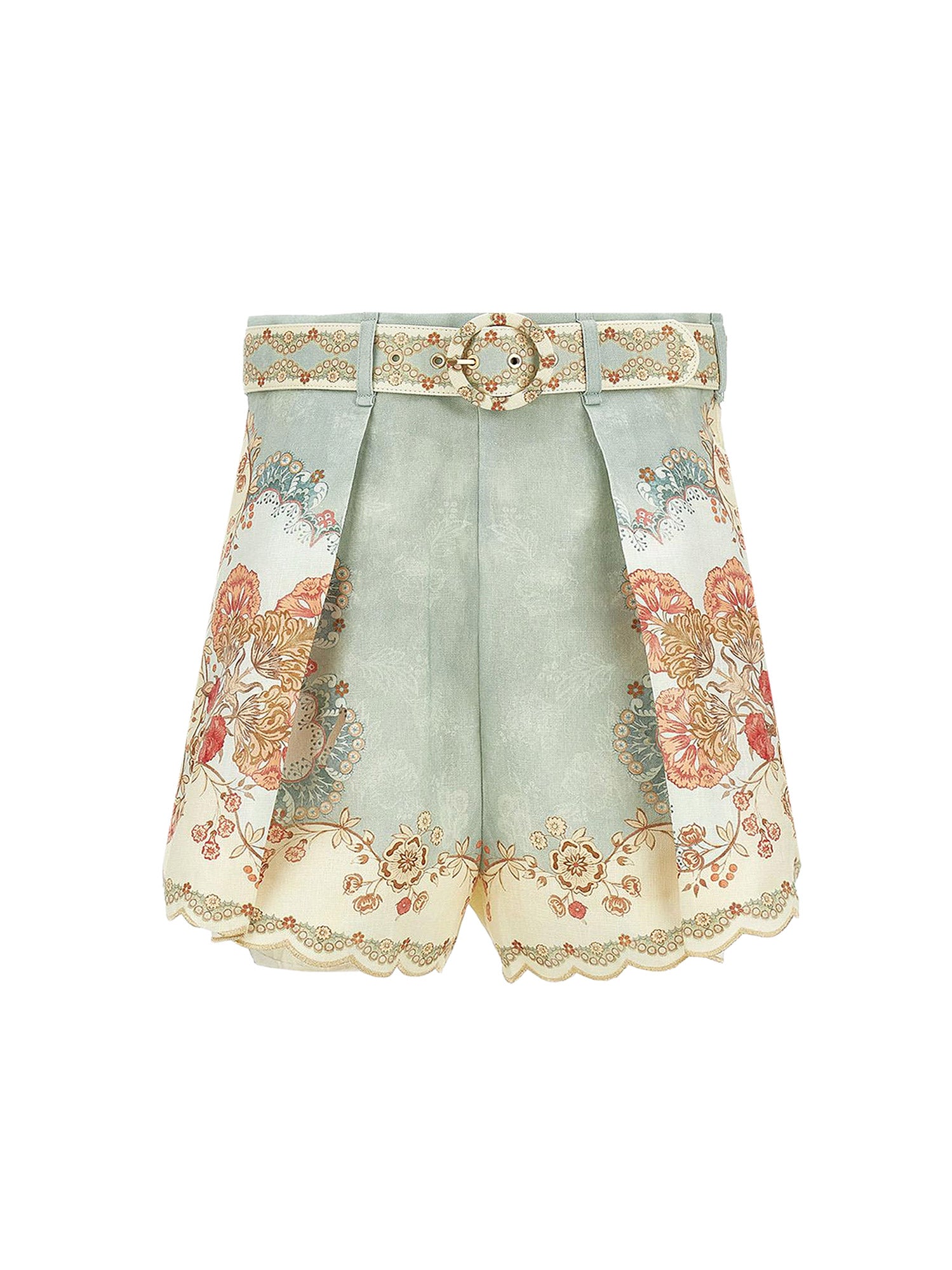 Zimmermann Shorts Wallpaper Floral Mint Lino