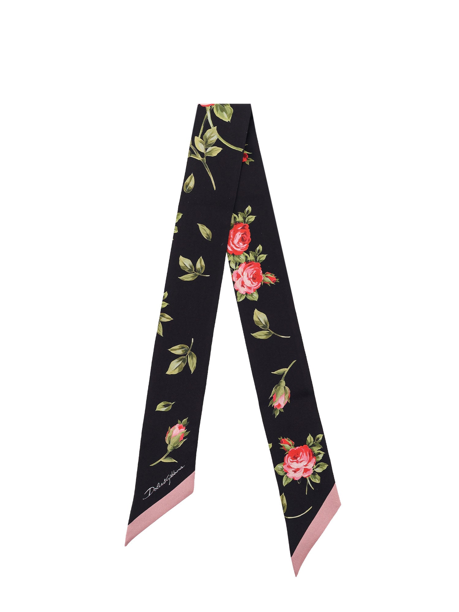 Dolce & Gabbana Scarfs Bouquetrosenero Seta
