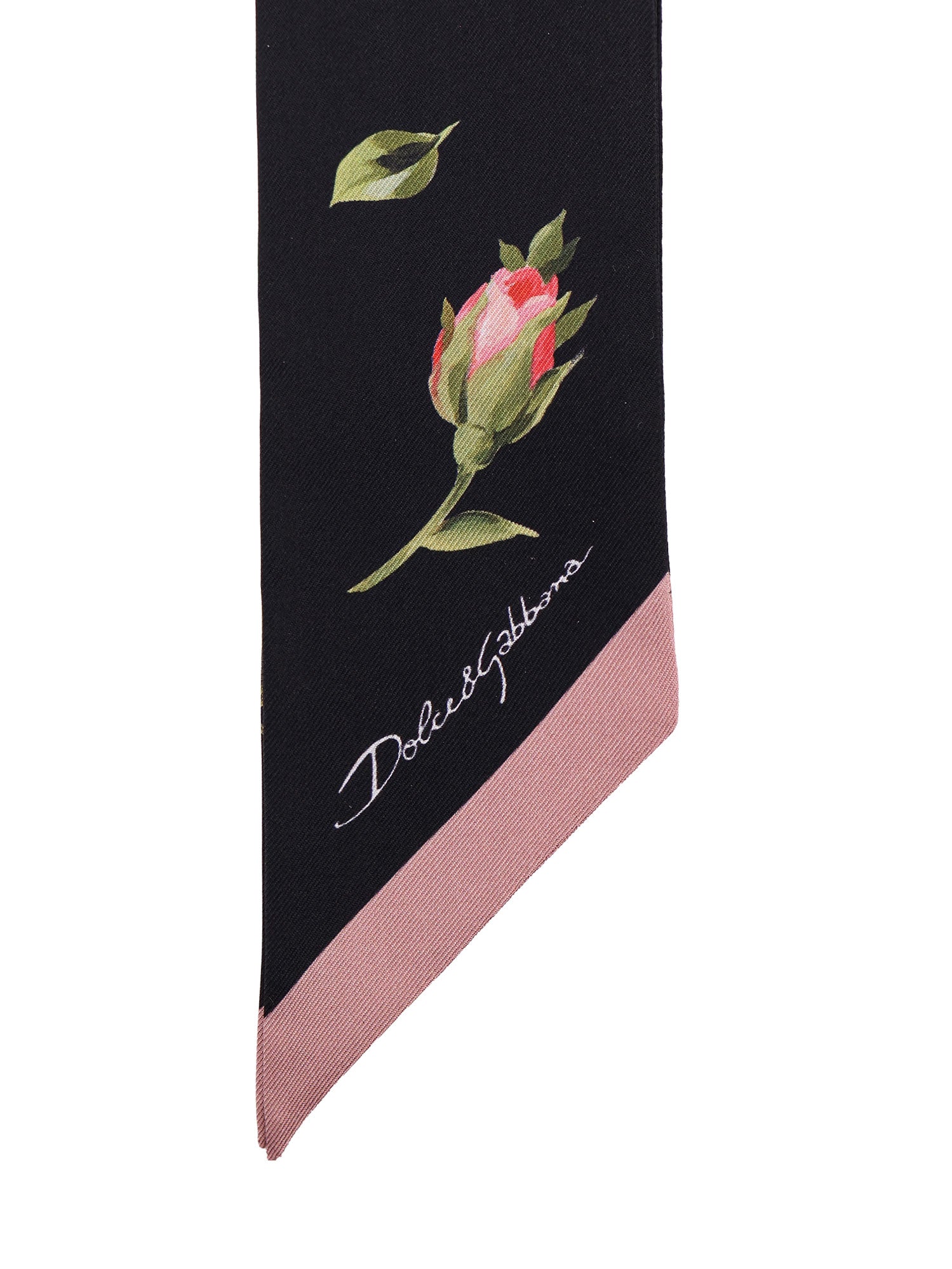 Dolce & Gabbana Scarfs Bouquetrosenero Seta