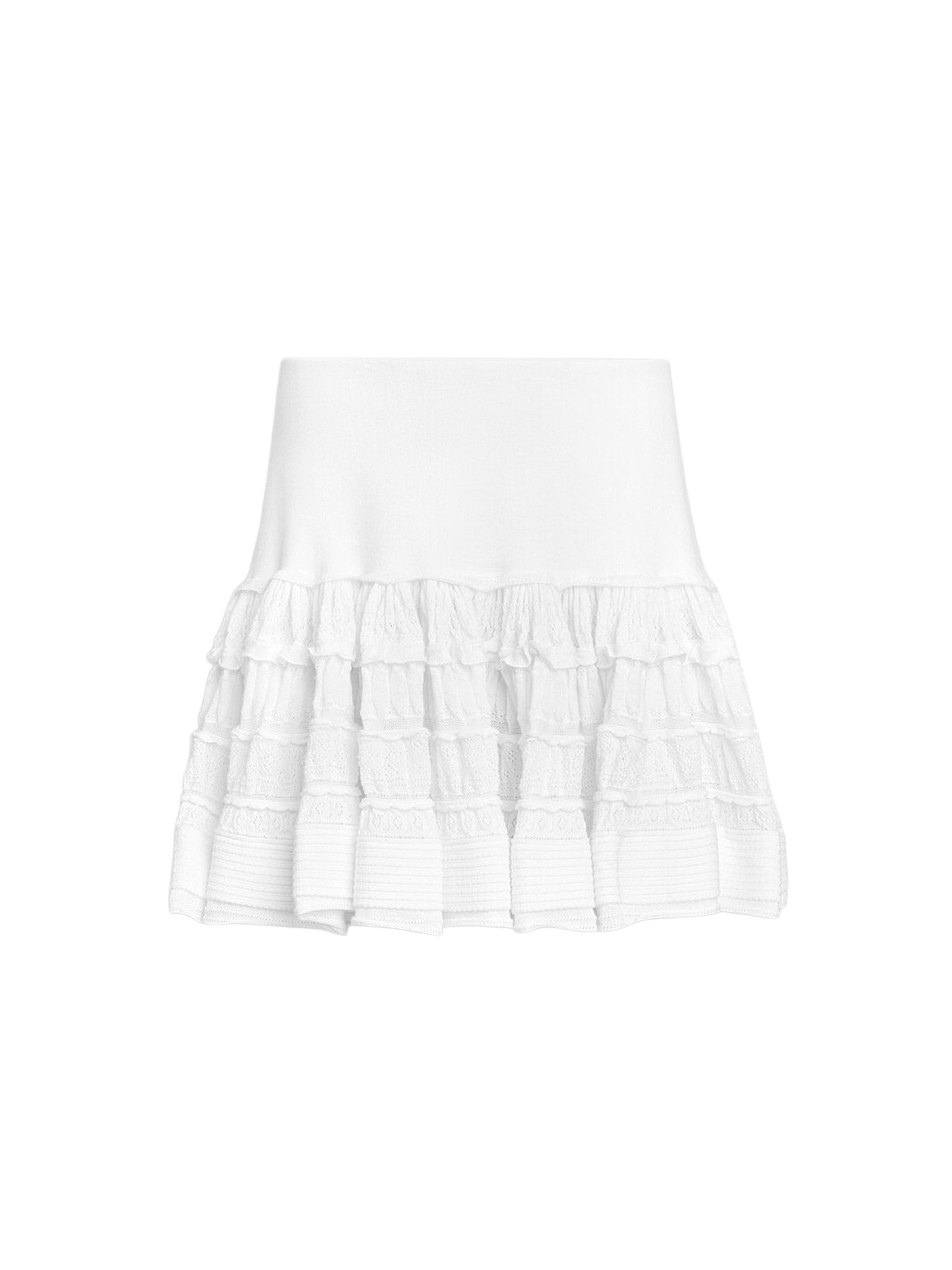 Alaia Skirts White Lana Vergine