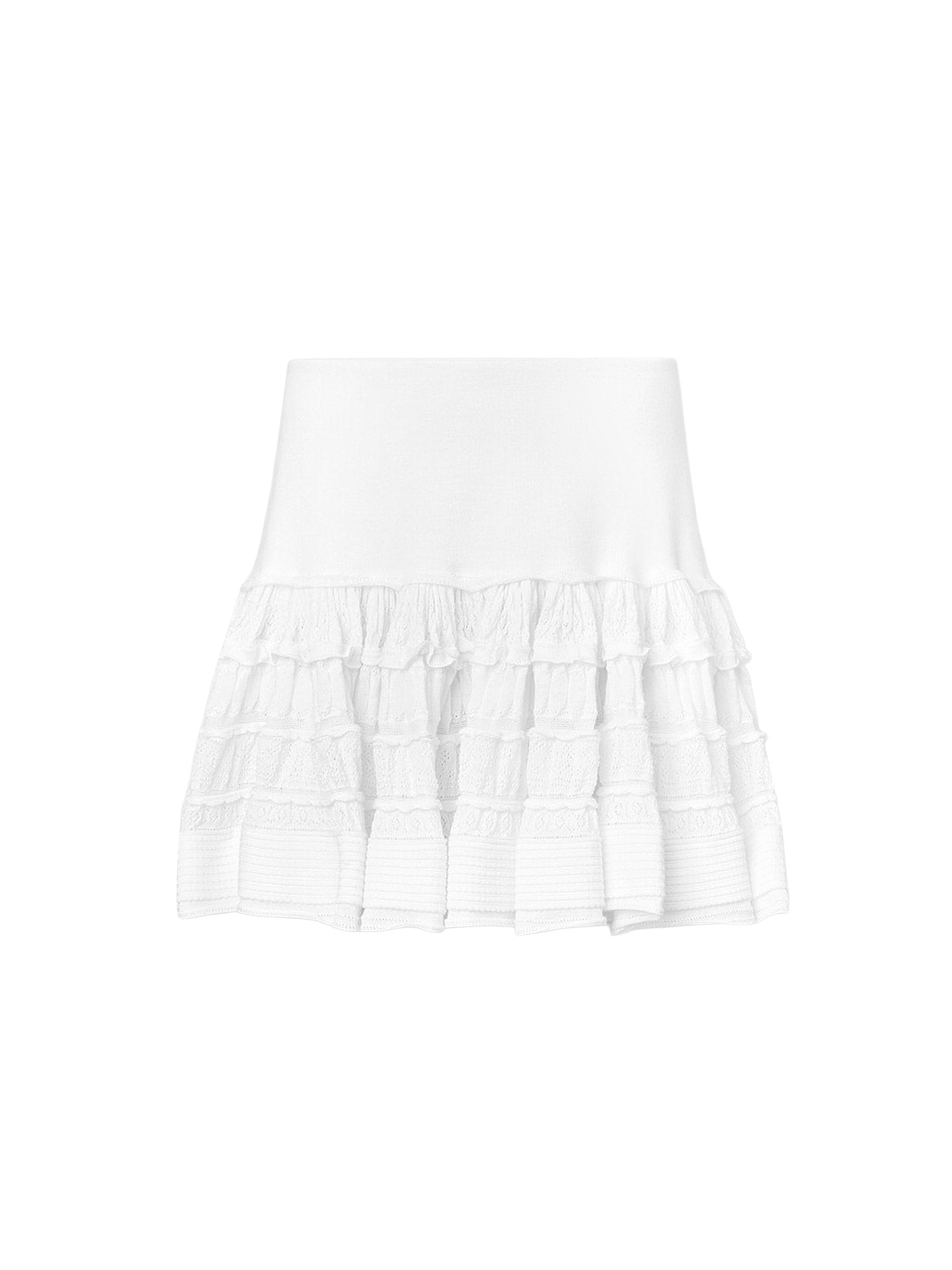 Alaia Skirts White Lana Vergine
