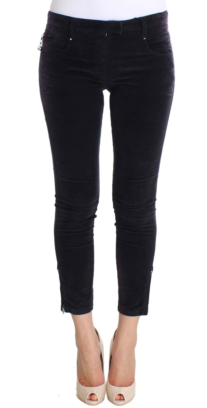 Costume National 97% Cotton trousers in purple