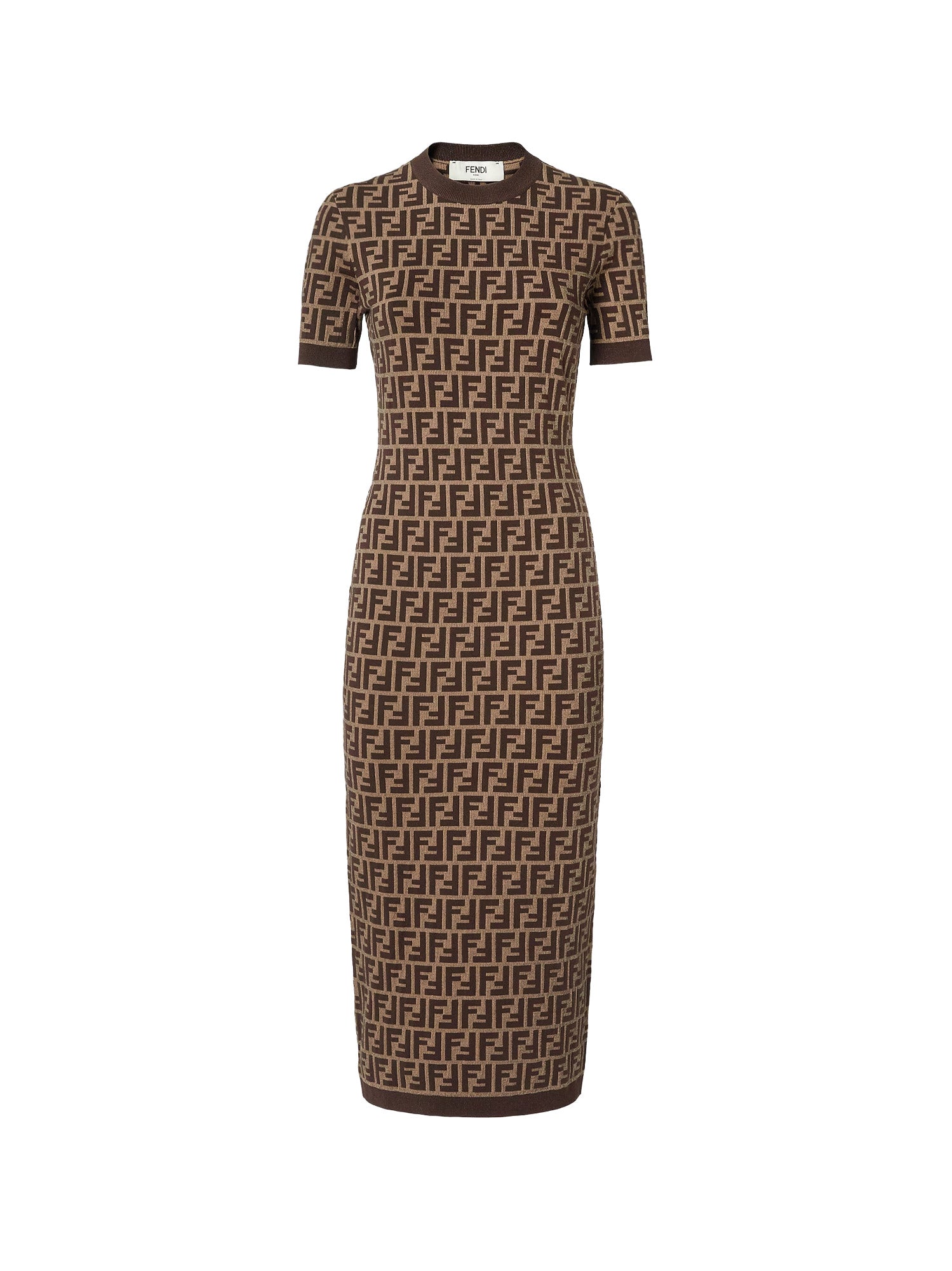 Fendi Dresses Tobacco Cotone Poliammide Elastan