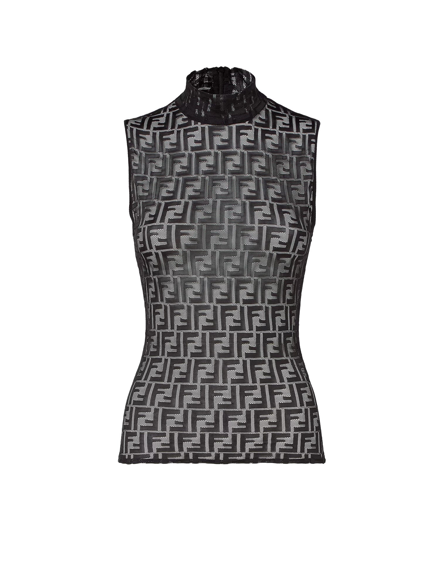 Fendi T-Shirts And Polos Black Poliammide Elastan