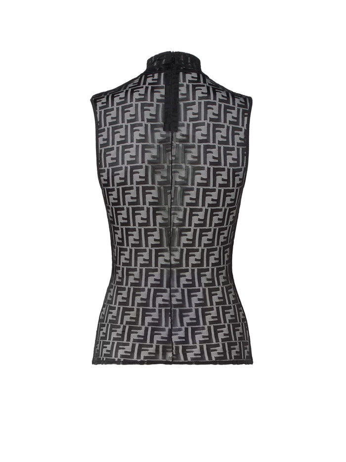 Fendi T-Shirts And Polos Black Poliammide Elastan
