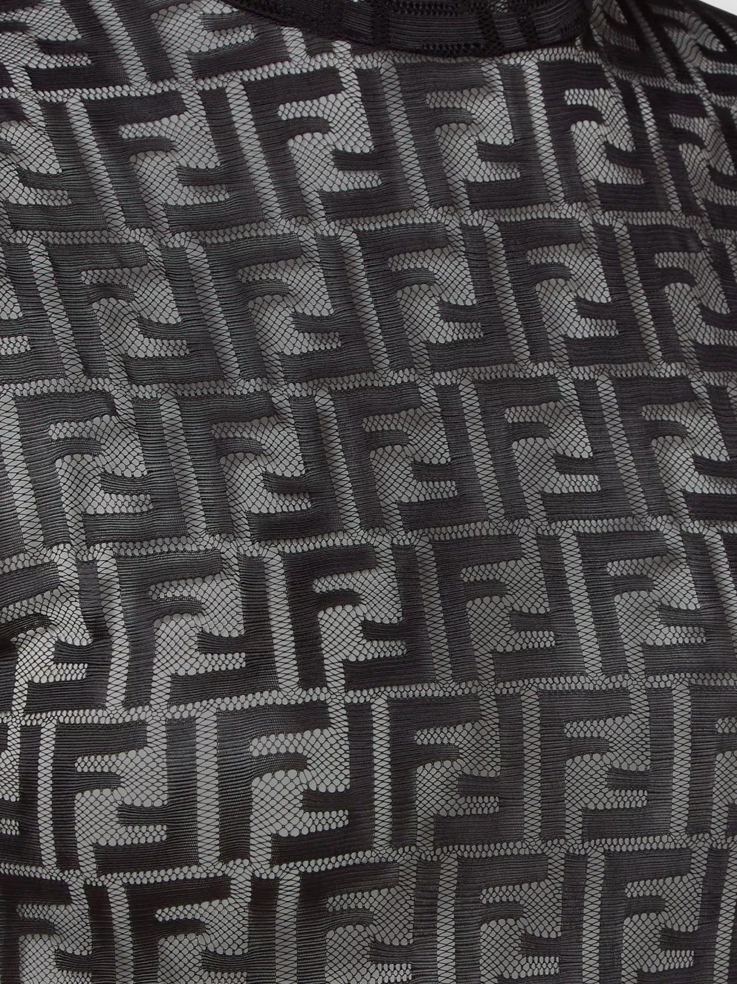 Fendi T-Shirts And Polos Black Poliammide Elastan