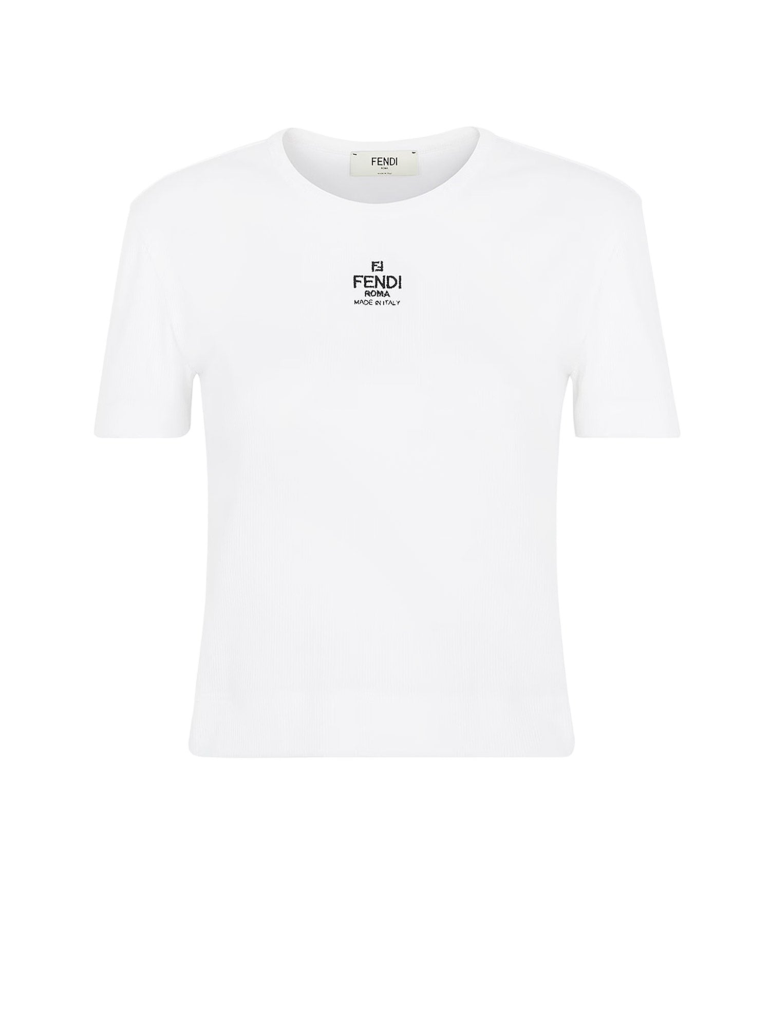 Fendi T-shirts and Polos White Cotone Elastan