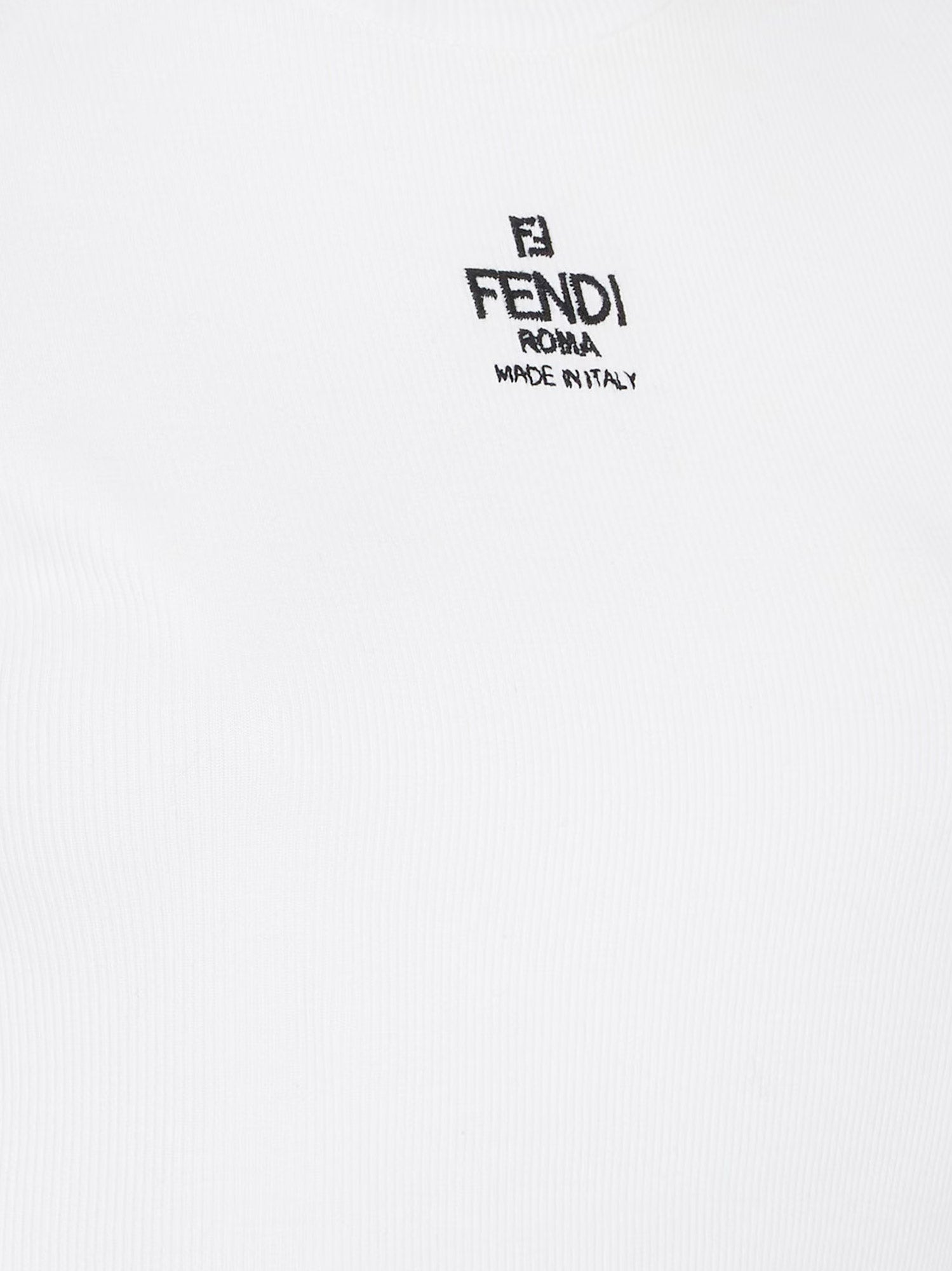 Fendi T-shirts and Polos White Cotone Elastan