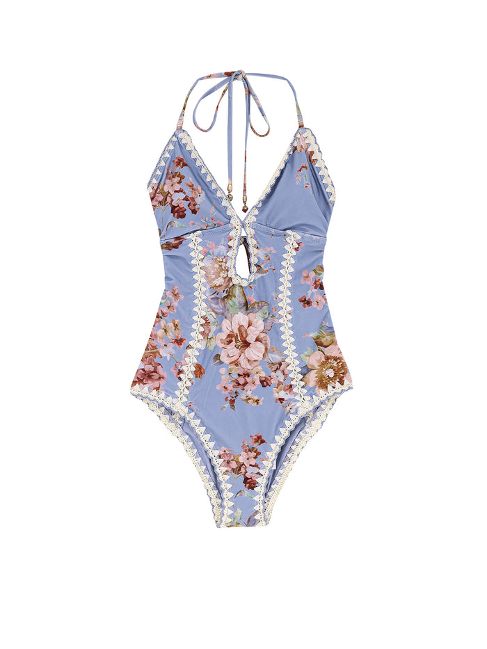 Zimmermann Sea clothing Chambray Floral Poliammide Elastan