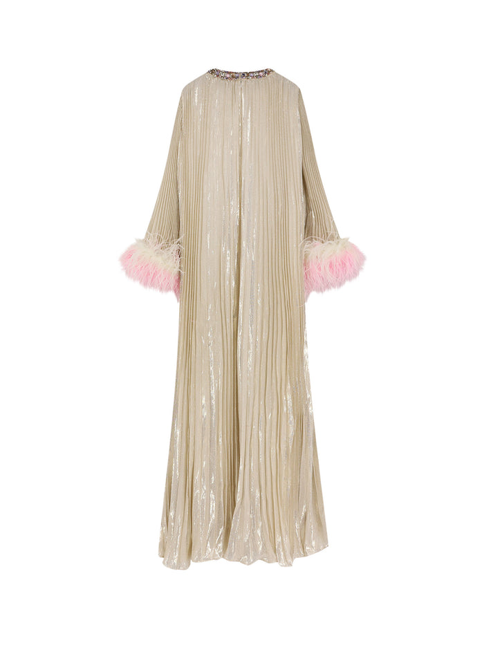 SELF PORTRAIT Dresses Champagne Seta Fibra Metallica