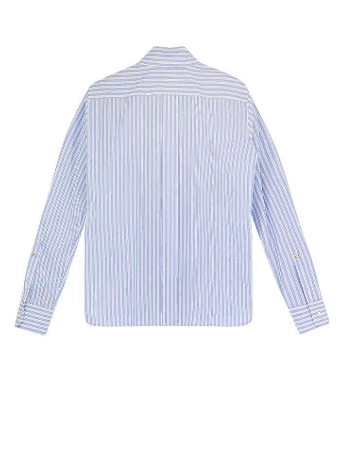 Max Mara Shirts Clear Blue Cotone