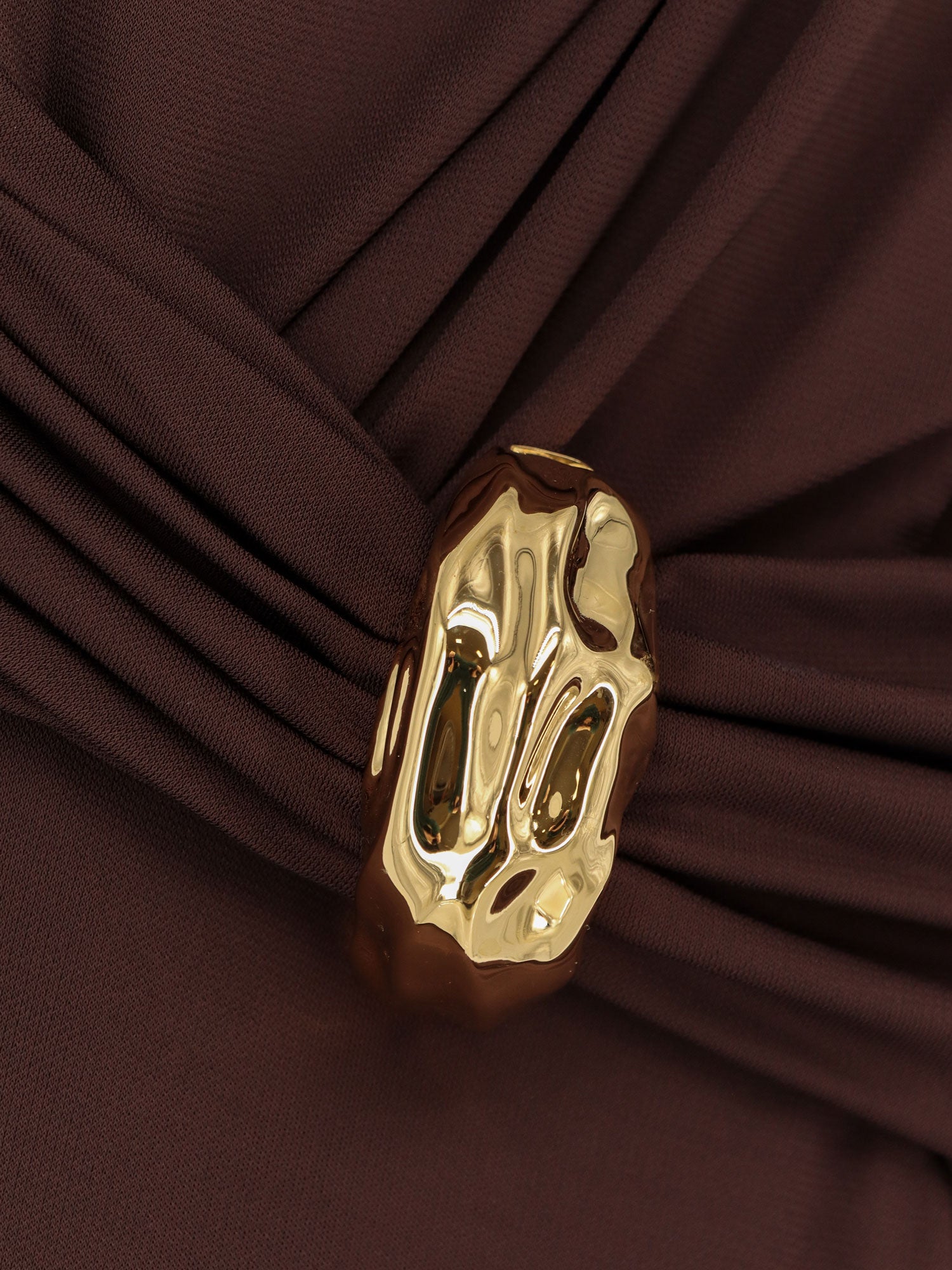 Elisabetta Franchi Dresses Brown Viscosa Elastan