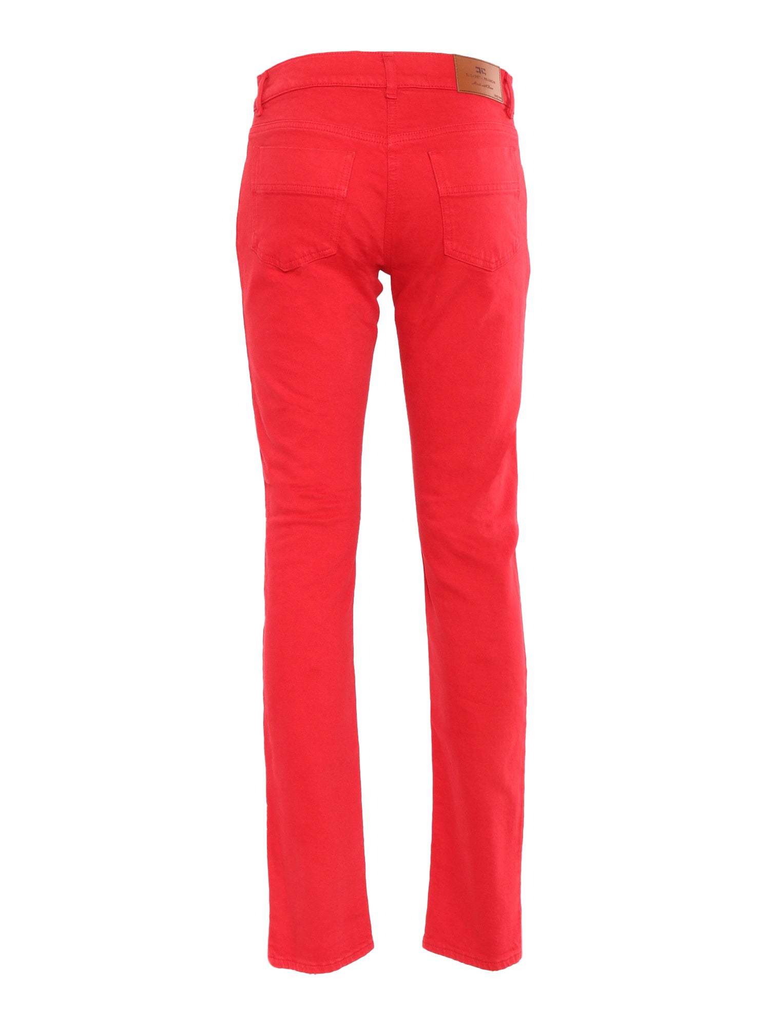 JEANS Red Cotton Elastane Straight