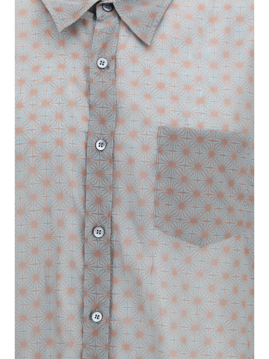 Long-Sleeved Cotton Shirt Steel