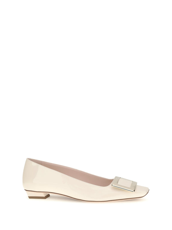 Ballerinas Belle Vivier Patent Leather White Calf Pumps