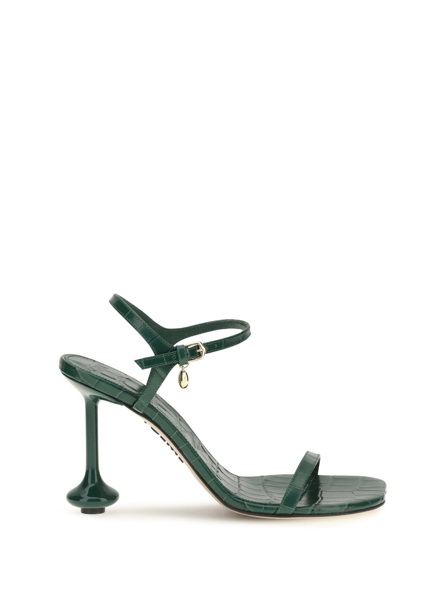 Sandals Toy 90 Croc-Embossed Emerald Green