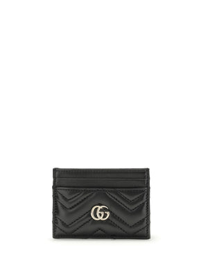 Gg Marmont Cardholder Black Lamb Ovis Aries Wallet