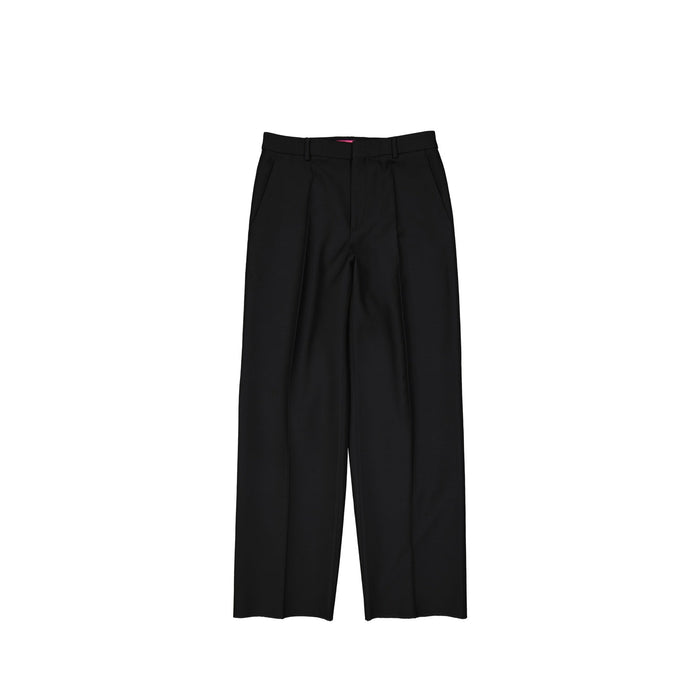 Wool And Silk Trousers Black Virgin