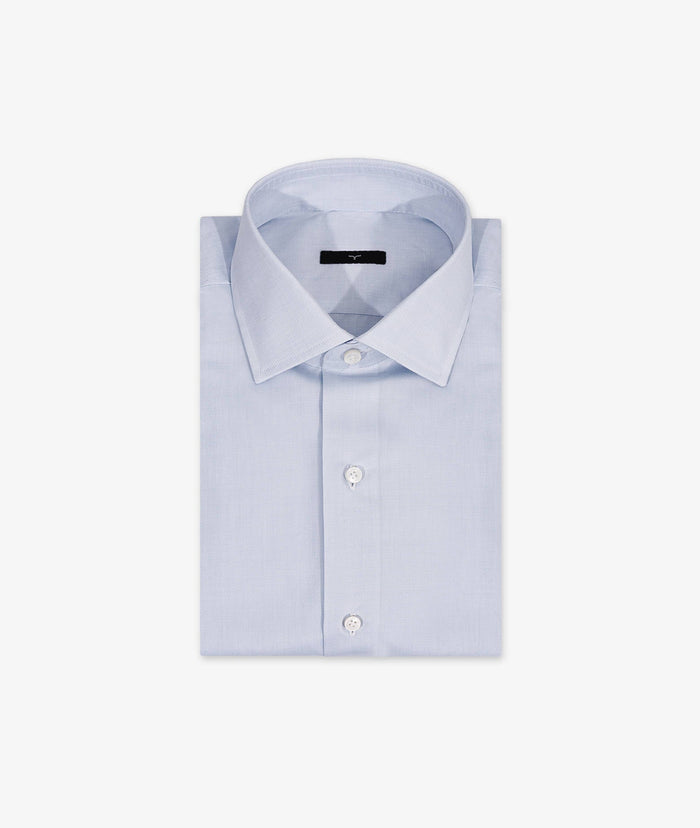 Le Marais Sartorial Cotton Shirt Lightbblue Hand Made