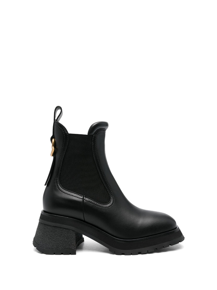 Moncler Boots Black Leather