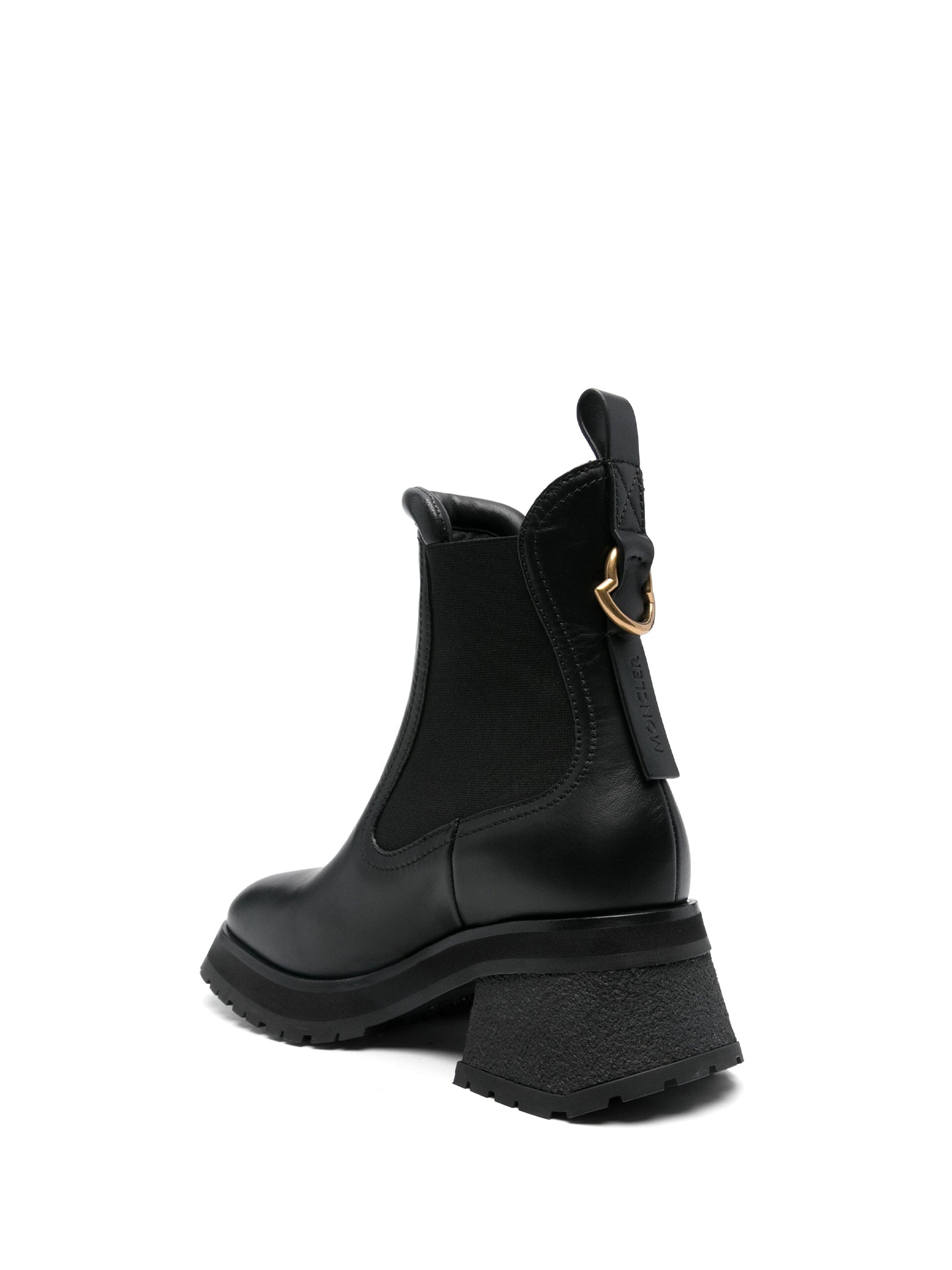 Moncler Boots Black Leather