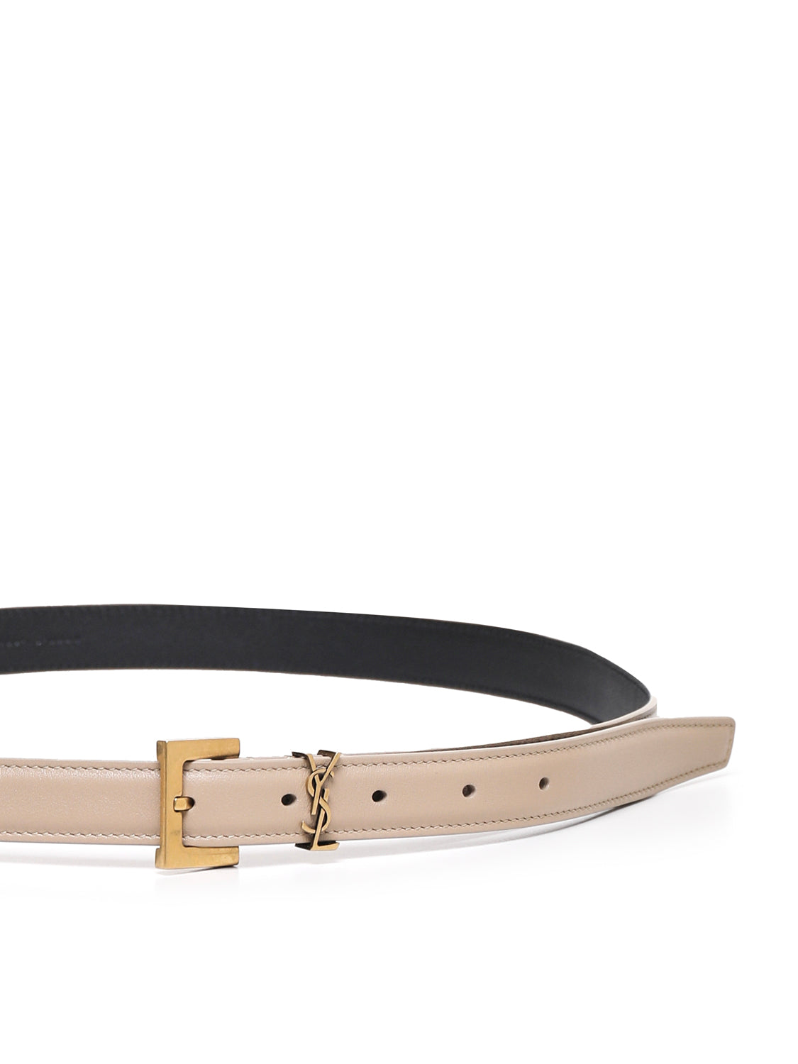 Saint Laurent Belts Beige Calfskin