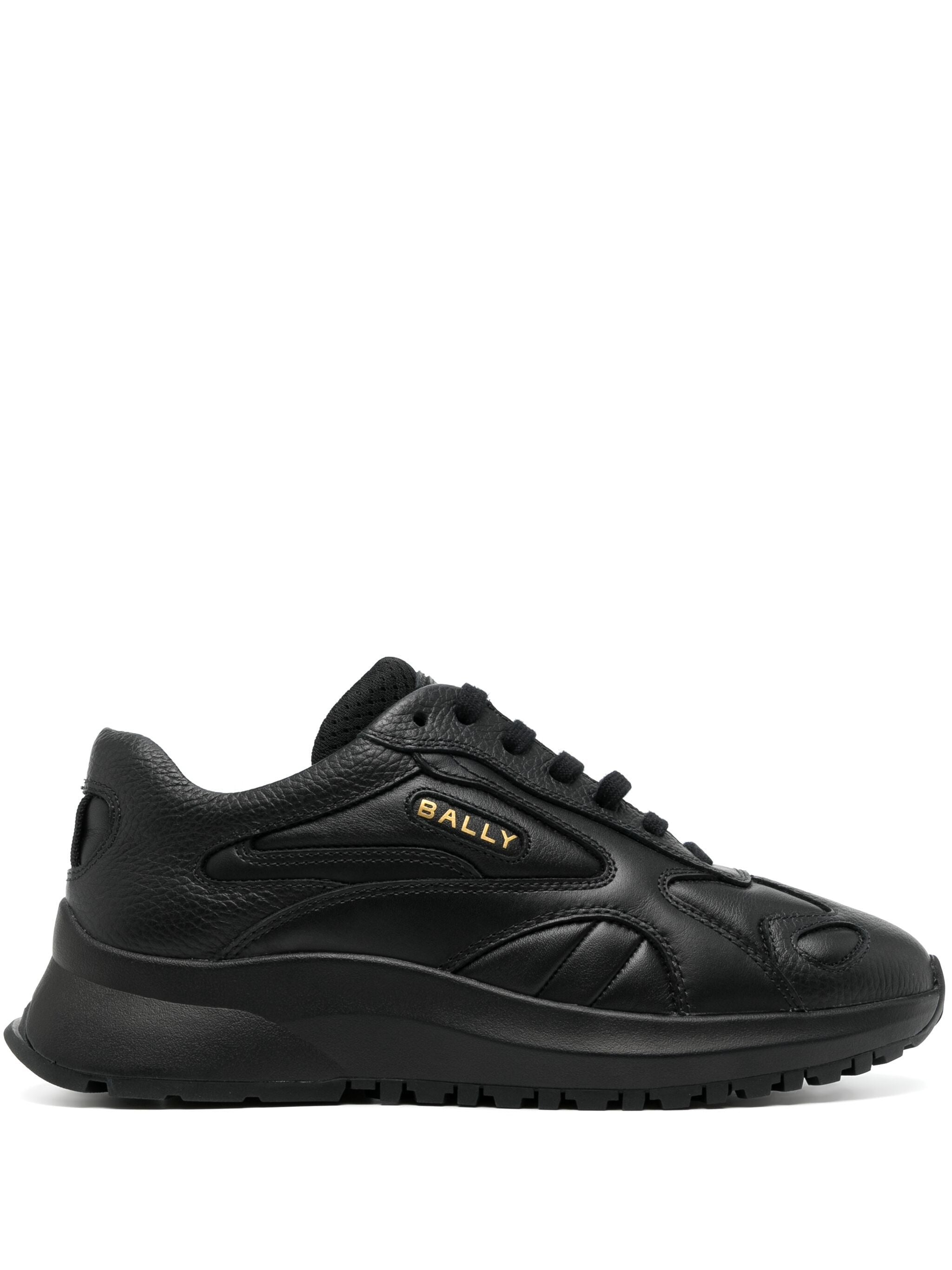Bally Sneakers Black Calf Pl Lamb Ny Polyurethane