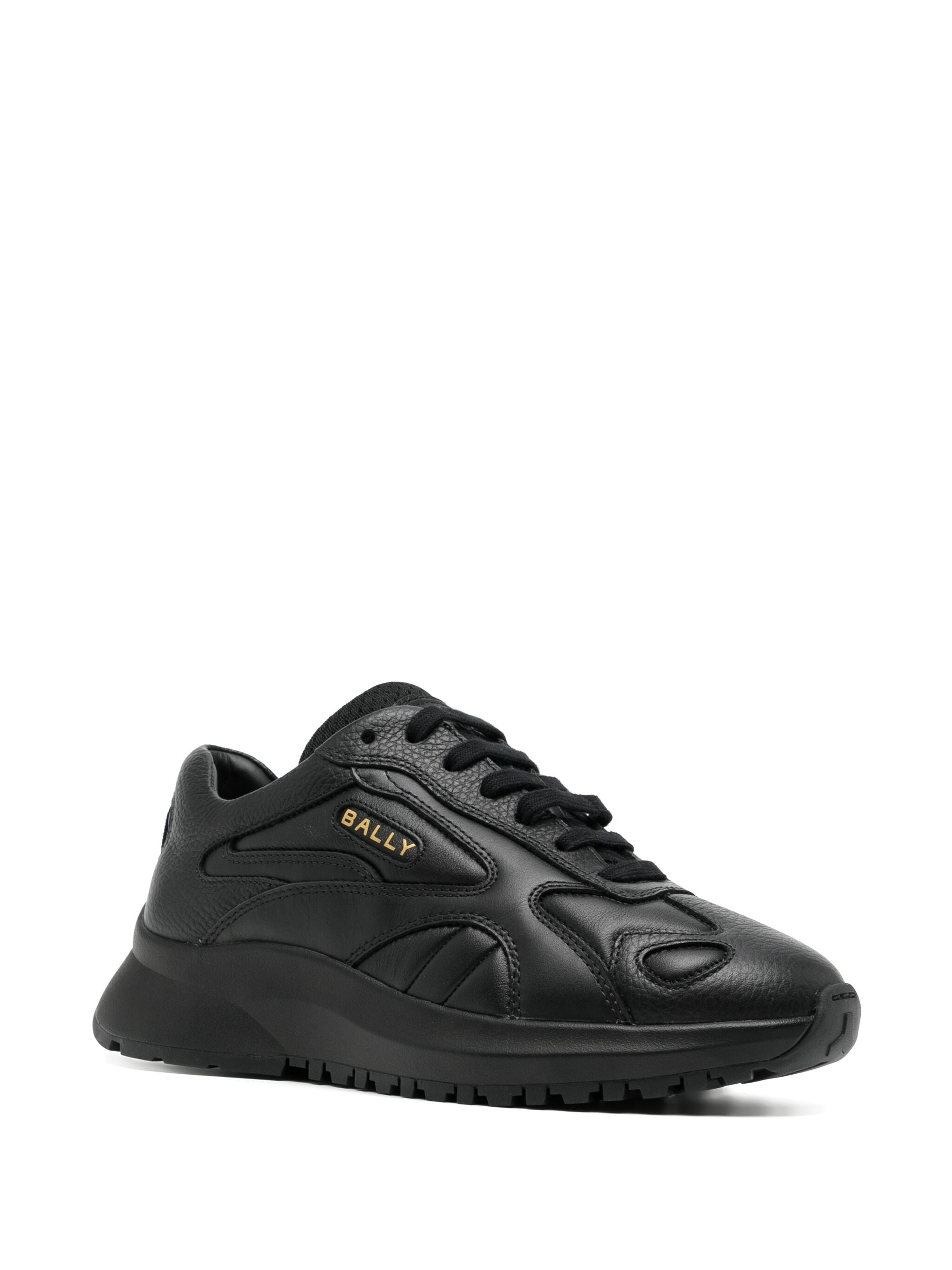 Bally Sneakers Black Calf Pl Lamb Ny Polyurethane
