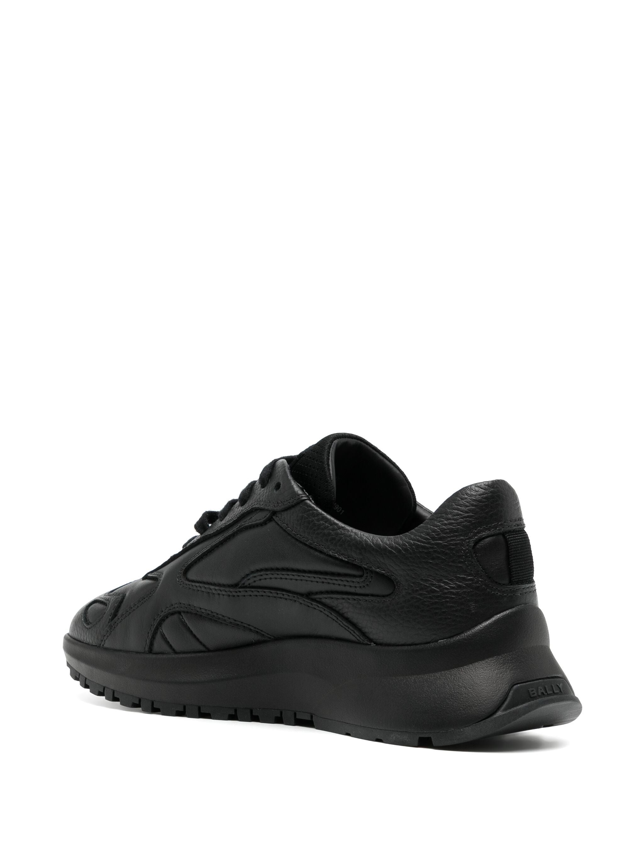 Bally Sneakers Black Calf Pl Lamb Ny Polyurethane