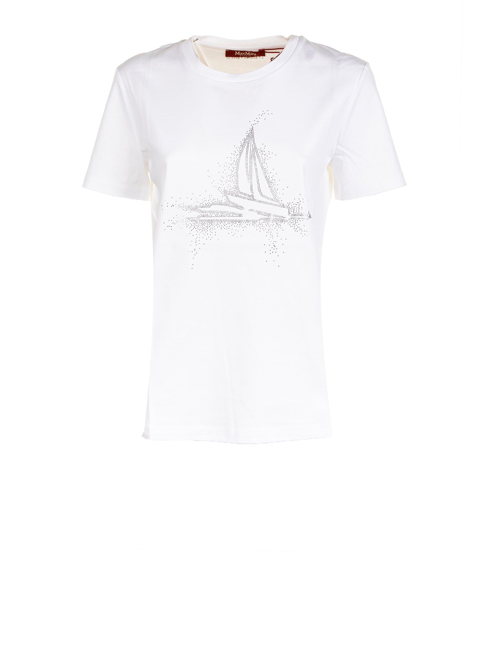 Max Mara Studio T-Shirts And Polos Bianco Ricamo